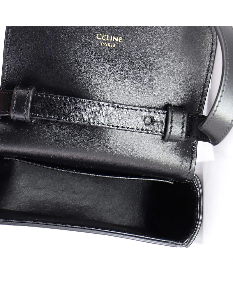 Pre-Owned Celine Mini Triomphe Shoulder Bag Smooth Calfskin