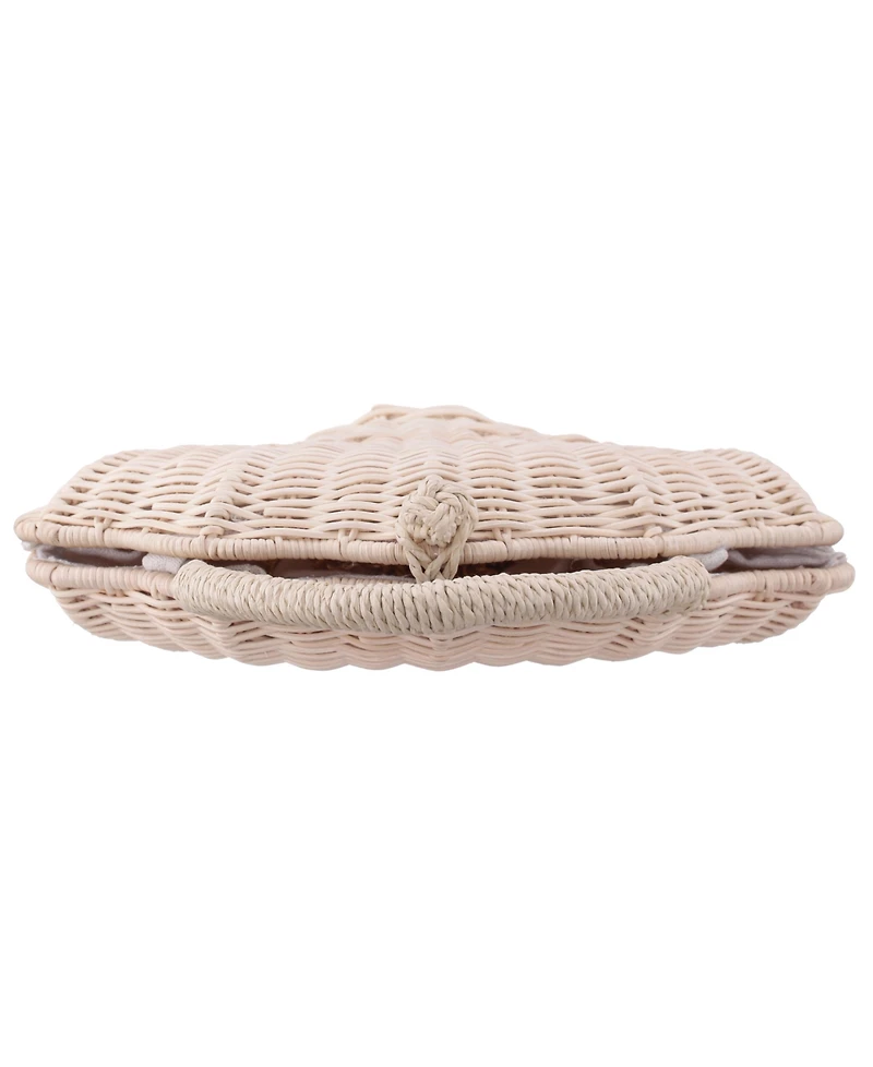 Nina Rattan Shell Minaudiere Small Clutch Handbag