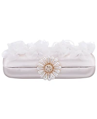 Nina 3-d Flower Minaudiere Mini Clutch Handbag