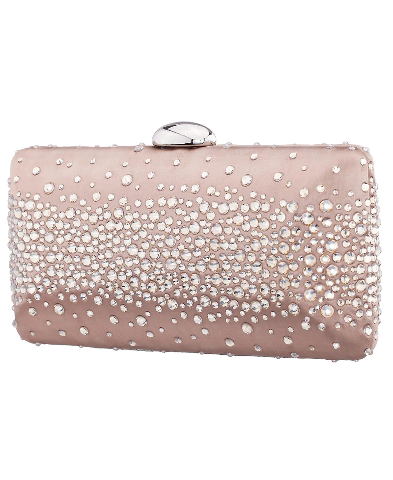Nina Crystal Scatter Pattern Minaudiere Small Clutch Handbag