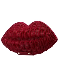 Nina Kiss Wicker Minaudiere Small Clutch Handbag
