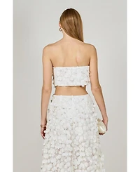 endless rose Women's 3D Floral Bandeau Top