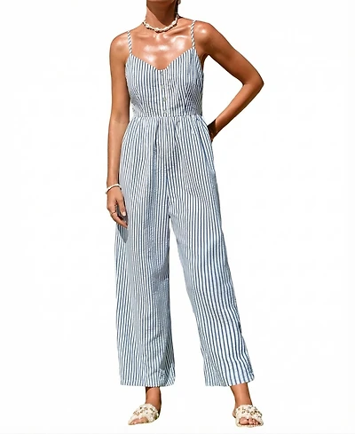 Cupshe Women's Hear Me Out Striped Jumpsuit