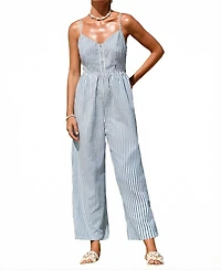 Cupshe Women's Hear Me Out Striped Jumpsuit