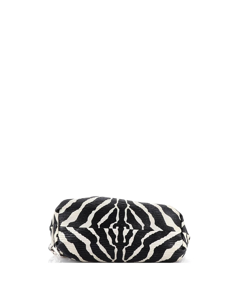 Pre-Owned Bottega Veneta The Chain Pouch Printed Textured Leather