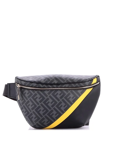 Pre-Owned Fendi Zip Belt Bag Zucca Coated Canvas and Leather