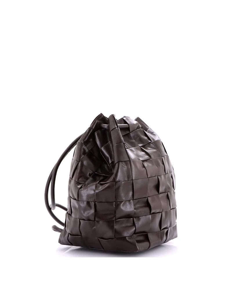 Pre-Owned Bottega Veneta Small Cassette Sailor Backpack Maxi Intrecciato Leather