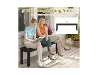 Slickblue 55 Inch Hdpe Outdoor Bench for Patio and Garden
