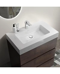 Sillysis 30" Freestanding Bathroom Vanity with Sink, Modern Bathroom Vanity with Soft Close Drawers for Contemporary Homes