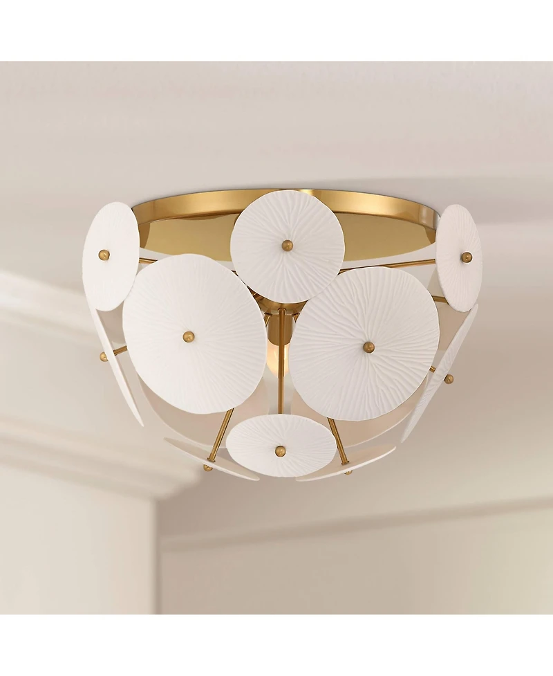 Possini Euro Design Shelly 15 1/2" Modern Semi Flush-Mount Ceiling Light Fixture Kitchen Foyer Sputnik