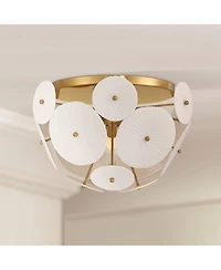 Possini Euro Design Shelly 15 1/2" Modern Semi Flush-Mount Ceiling Light Fixture Kitchen Foyer Sputnik