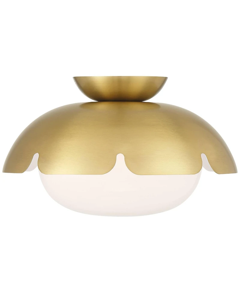 Possini Euro Design Possini Euro Mina 12" Wide Antique Brass Ceiling Light