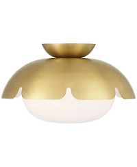 Possini Euro Design Possini Euro Mina 12" Wide Antique Brass Ceiling Light