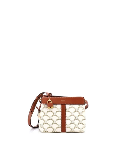 Pre-Owned Celine Small Teen Cabas De France Bag Triomphe Coated Canvas