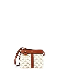 Pre-Owned Celine Small Teen Cabas De France Bag Triomphe Coated Canvas