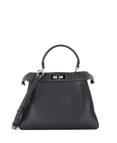 Pre-Owned Fendi Medium Selleria Peekaboo ISeeU Bag Leather