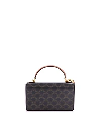 Pre-Owned Celine Triomphe Box Top Handle Bag Triomphe Coated Canvas