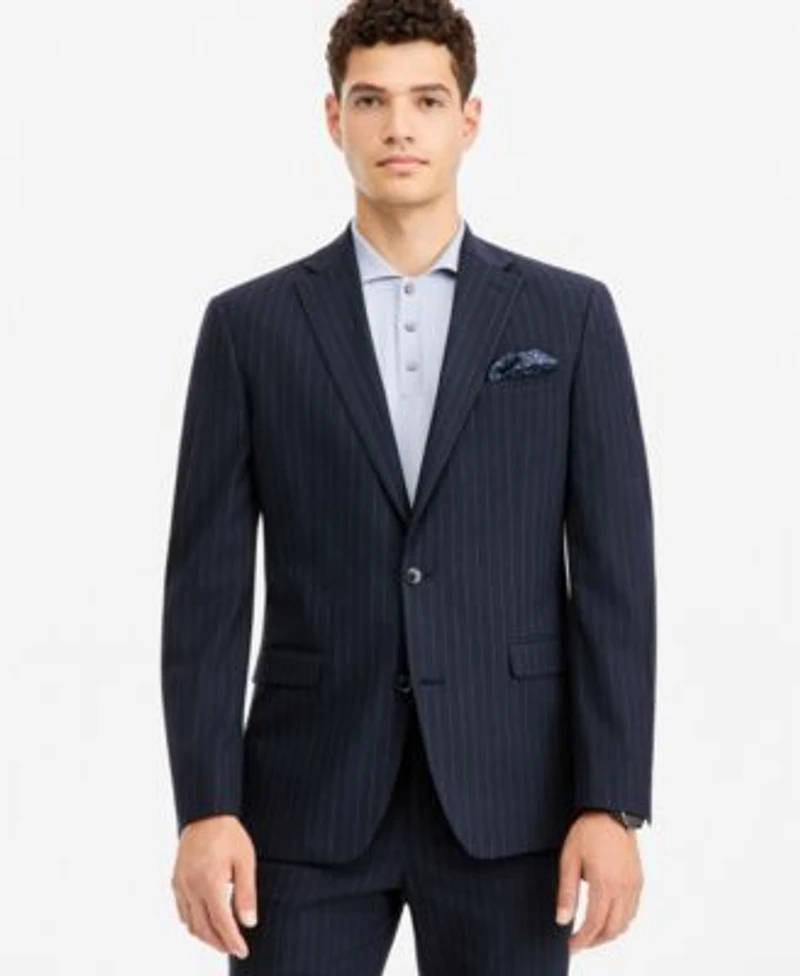 Bar Iii Mens Slim Fit Navy Pinstripe Suit Separates Macys Exclusive
