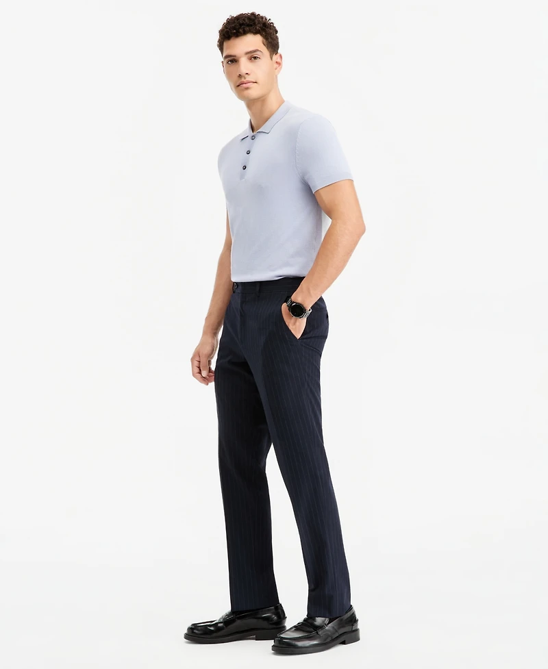 Bar Iii Men's Slim-Fit Navy Pinstripe Suit Separates Pants, Macy's Exclusive