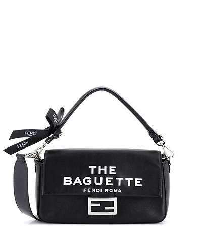 Pre-Owned Fendi Medium x Marc Jacobs Bow Baguette Nm Bag Printed Leather