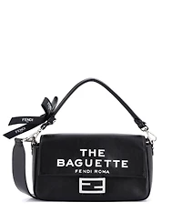 Pre-Owned Fendi Medium x Marc Jacobs Bow Baguette Nm Bag Printed Leather