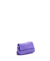 Pre-Owned Bottega Veneta Small Expandable Chain Crossbody Bag Intrecciato Nappa