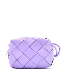 Pre-Owned Bottega Veneta Small Cassette Camera Crossbody Bag Maxi Intrecciato Leather