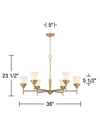 Possini Euro Design Caulfield 36" Wide 6-Light Chandelier