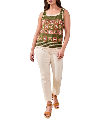 Tribal Women's Wide-Strap Crochet Sweater
