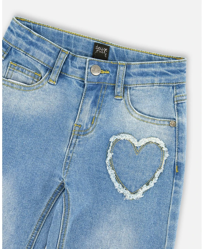 Deux par Deux Little Girls Little/Big Wide Leg Denim Jeans