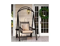 Slickblue Outdoor Porch Swing with Removable Cushions for Garden Balcony