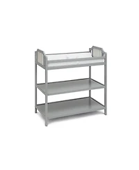 flynama Modern Changing Table Graystone Finish with Two Shelves and 4 Side Safety Rails for Nursery