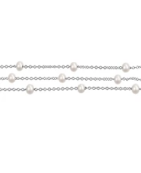 Macy's Cultured Freshwater Pearl Layered Necklace in Sterling Silver