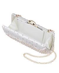 Nina Crystal Scatter Pattern Minaudiere Small Clutch Handbag