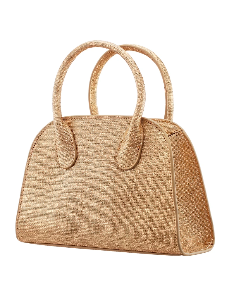 Nina Yorke Metallic Small Satchel Bag