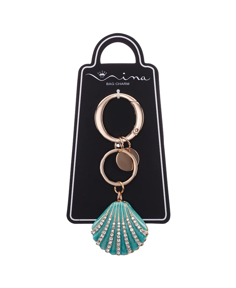 Nina Crystal Cultivated Pearl Seashell Small Bag Charm