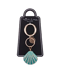 Nina Crystal Cultivated Pearl Seashell Small Bag Charm