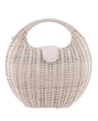 Nina Kava Rounded Rattan Small Satchel Bag