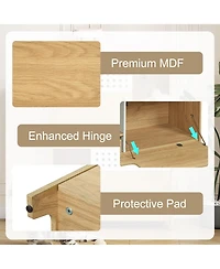 Zeus and Ruta 2 Piece Modern Cat Furniture Set With Litter Box Enclosure Side Table and Storage