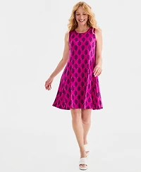 Style & Co Women's Printed Sleeveless Knit Dress, Macy's Exclusive