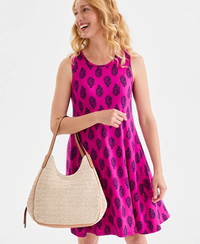 Style & Co Women's Printed Sleeveless Knit Dress, Macy's Exclusive