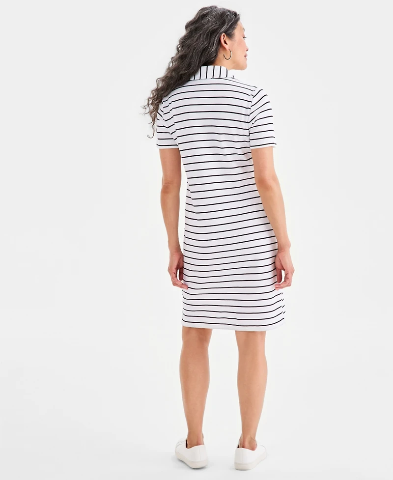 Style & Co Women's Striped Polo Dress, Macy's Exclusive