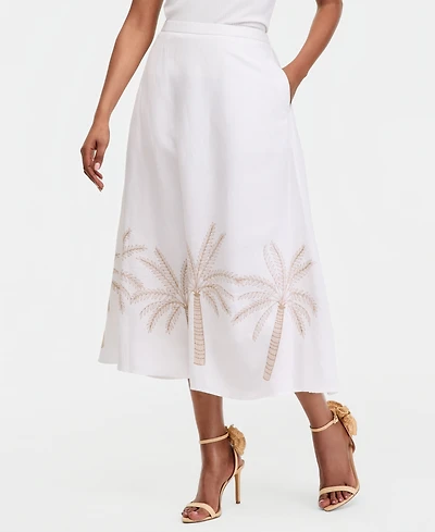 I.n.c. International Concepts Women's Embroidered Midi Skirt, Macy's Exclusive