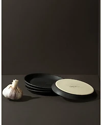 Gharyan Stoneware, Stoneware Flat Side Plate | Edan 5.9" - Set of 4