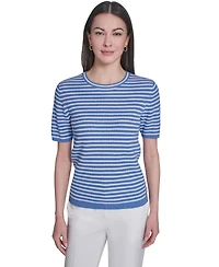 Tommy Hilfiger Women's Short-Sleeve Striped Sweater