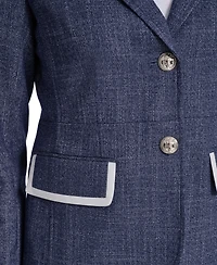 Tommy Hilfiger Women's Crosshatch Notch Collar Blazer