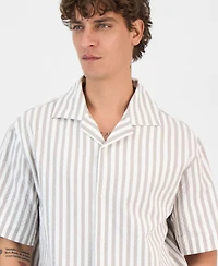 Hugo Boss Espino Cotton-Blend Striped Button Shirt