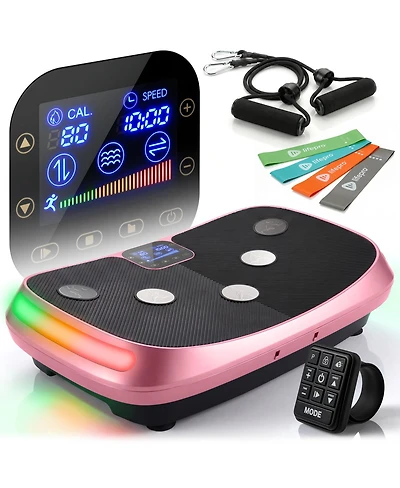 Lifepro Rhythm 4D Vibration Plate Exercise Machine – Whole Body Workout Platform with Handles, Triple Motors & Remote