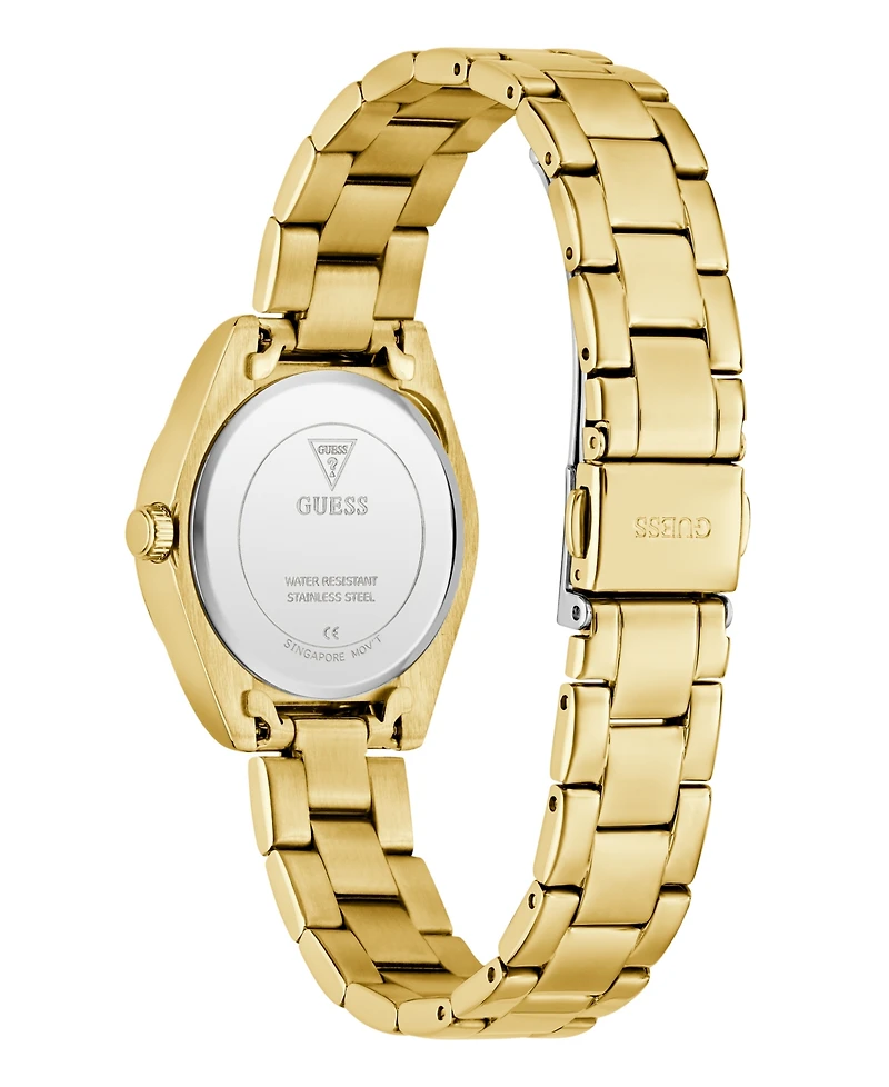 Guess Women's Gold-Tone Stainless Steel Analog Watch, 30mm