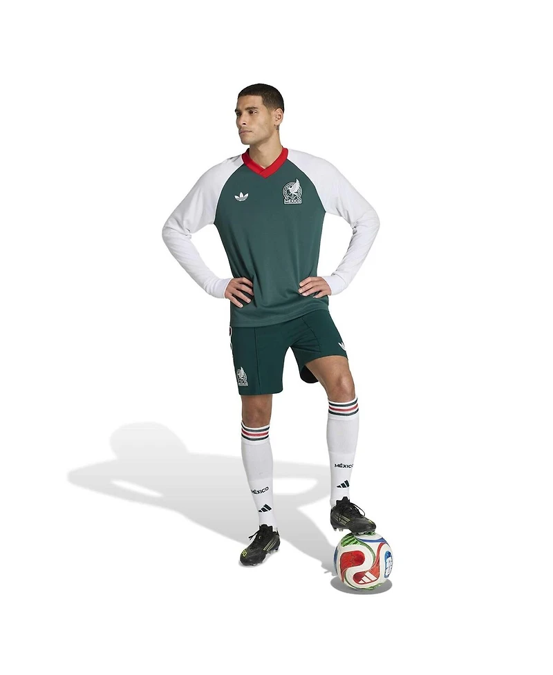 Adidas Men's Green Mexico National Team 2026 World Cup Pre-Match Away Long Sleeve Training Jersey